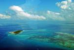 Zanzibar widziany przez okno samolotu
