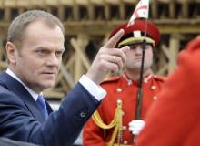 Donald Tusk podczas czwartkowej wizyty w GruzjiBigger