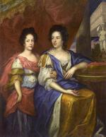 Jerzy Eleuter Szymonowicz-Siemiginowski „Portret Marii Kazimiery z córką Teresą Kunegundą” (1690), Warszawa, Muzeum Pałac w Wilanowie