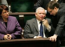 Grażyna Gęsicka, Jarosław Kaczyński i Zbigniew ZiobroBigger