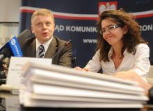 Od prawej Anna Strężyńska, prezes Urzędu Komunikacji Elektronicznej i Maciej Witucki, prezes TPSABigger