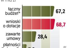 Łączna wartość wniosków  o dofinansowanie przekroczyła budżet 16 programów. Beneficjenci złożyli ich 30 646. Ponad połowę zatwierdzono. Bigger