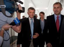 Prof. Marek Belka i Grzegorz Napieralski, szef SLD Bigger