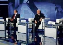 Prawie półtorej godziny swoje poglądy prezentowali (od lewej) Grzegorz  Napieralski, Bronisław Komorowski, Jarosław Kaczyński  i Waldemar Pawlak radek pasterskiBigger