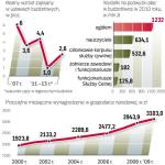 Na wynagrodzenia w budżetówce idzie ponad 8,6 proc.  wszystkich wydatków rządu. Zamrożenie płac w przyszłym roku pozwoliłoby zmniejszyć deficyt o co najmniej 1,2 mld zł. 