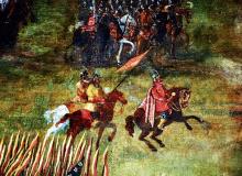 Zbliżenie z obrazu „Bitwa pod Kłuszynem”: hetman ŻółkiewskiBigger
