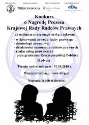 Konkurs o Nagrodę Prezesa Krajowej Rady Radców Prawnych