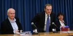 Od lewej Michał Boni, premier Donald Tusk i Jolanta Fedak 