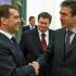 Prezydent Rosji Dmitrij Miedwiediew i sekretarz generalny NATO Anders Fogh Rasmussen w Moskwie w grudniu ubiegłego roku