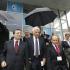 Od lewej Jose Manuel Barroso, Jerzy Buzek i Zygmunt Berdychowski, organizator Forum Ekonomicznego w Krynicy 