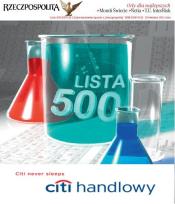 <b><center>Lista 500. Największe polskie firmy </center></b> 