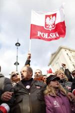 Marsz pamięci w pierwszą rocznicę katastrofy smoleńskiej, Warszawa, 10 kwietnia 2011