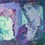 W. Fangor; SOAP OPERA olej płótno  102x102 cm 1979
