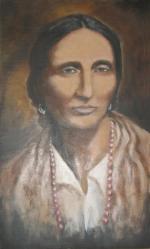 Portret Papuszy (reprodukcja obrazu Krystyny Jóźwiak - Gierlińskiej)