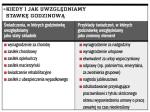 Kiedy i jak uwzględniamy stawkę godzinową