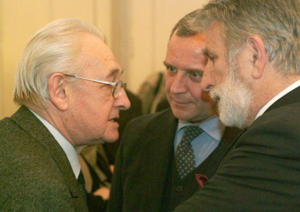 Z Andrzejem Wajdą i Markiem Kondratem