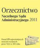 Orzecznictwo Naczelnego Sądu Administracyjnego 2011