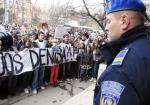 Demonstracja Serbów w Sarajewie w Bośni i Hercegowinie
