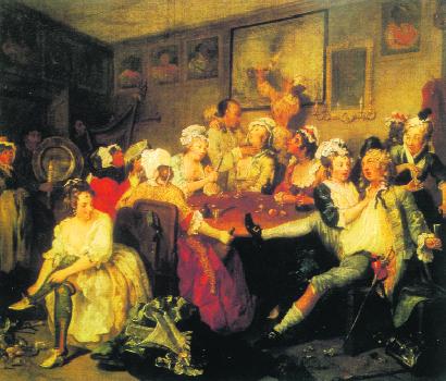 William Hogarth - Orgia w gospodzie
