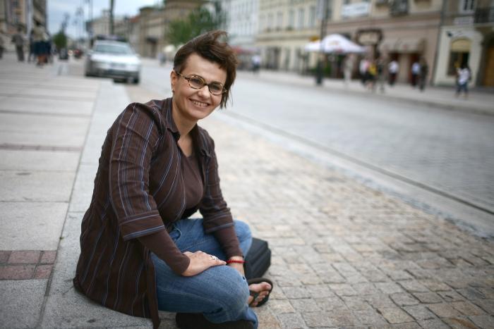 Agnieszka Kręglicka na Krakowskim Przedmieściu
