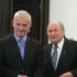 Szef FIFA Sepp Blatter i prezes PZPN Michał Listkiewicz