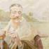 Jacek MALCZEWSKI, Portret mężczyzny na tle pejzażu, 1920 r., olej/płótno, 60 x 93 cm, sygnowany i datowany p. d.: J. Malczewski 1920'