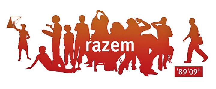 Logo RAZEM ma łączyć wszystkich organizatorów obchodów 20-lecia wolności.  Pojawi się na koszulkach, znaczkach, plakatach, wlepkach. Każdy, kto chce organizować obchody  i zgłosi swój udział, będzie mógł używać tego logo. 