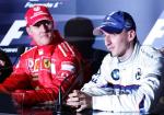 Michael Schumacher i Robert Kubica, obaj jeszcze w barwach dawnych zespołów
