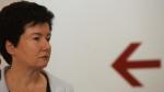 Han­na Gron­kie­wicz­-Waltz  na ce­low­ni­ku war­szaw­skie­go PiS 