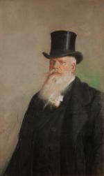 Pastel Leona Wyczółkowskiego z 1901 r., przedstawiający 55-letniego kolekcjonera
