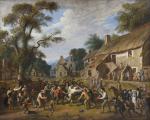 „The foot-ball play” – obraz Alexandra Carse’a z ok. 1830 r. Przedstawia „mecz” bez ustalonych zasad, gdzieś na angielskiej prowincji. Pierwsze reguły futbolowe zostały opracowane w brytyjskiej Rugby School w 1845 r., a później spisane w Cambridge w 1848 r. Ujednolicił je angielski Związek Piłki Nożnej (FA) w 1863 r. 
