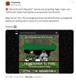 Zrzut ekranu z serwisu Propastop (11 marca 2026) – ostrzeżenie przed „separatystyczną propagandą” i… 144 tys. wyświetleń w ciągu jednego dnia
