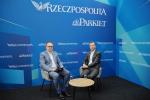 W studiu „Rzeczpospolitej” na EKF (od lewej): Paweł Czuryło z „Rz” i Mateusz Pociask z EY Polska