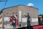 Noblowsko-królewski mural na ul. Denisovej w Ołomuńcu