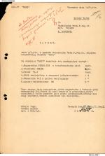 Ściśle tajny raport dotyczący przeprowadzonej 3 maja 1951 r. konserwacji obiektu PP „Raki” (spisany: 12 maja 1951 r.), obejmujący m.in. listę sprzętu i opis wykonanych napraw