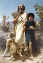 Obraz Williama-Adolphe’a Bouguereau „Homer i jego przewodnik”, 1874 r.