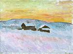 „Norweski pejzaż, niebieskie domy”, 1895 r. (Musée Marmottan Monet, Paryż)