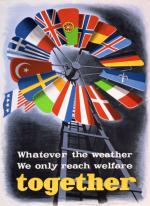 Plan Marshalla przyspieszył odbudowę Europy Zachodniej, a zarazem wiązał uczestniczące w nim państwa z USA. Na zdjęciu: plakat promocyjny z 1950 r.