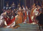 Obraz Jacquesa- -Louisa Davida „Koronacja cesarza Napoleona oraz cesarzowej Józefiny w katedrze Notre-Dame w Paryżu, 2 grudnia 1804 r.”. W środku loży honorowej siedzi matka cesarza, Maria Letycja