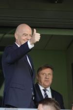 Szef FIFA Gianni Infantino oglądał mecz Polska – Argentyna w towarzystwie prezesa PZPN Cezarego Kuleszy