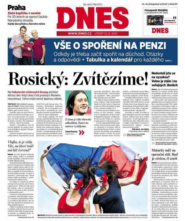 Czesi nie tracą nadziei. Czołówka jednej z gazet