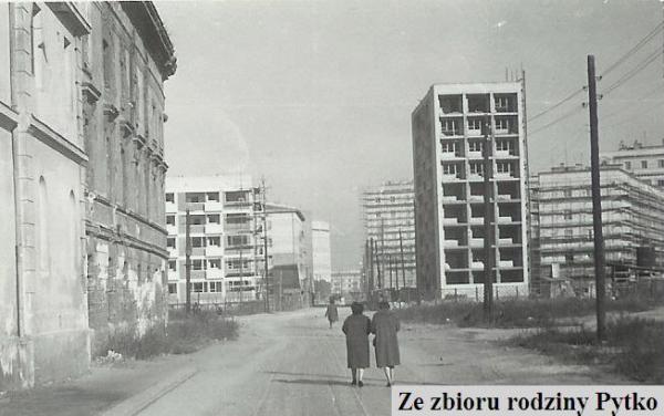 Zdjęcie z 1959 roku ulicy Anielewicza, będącej przedmiotem konkursu 17 X.