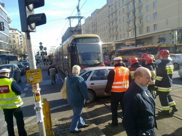 Wypadek zakorkował Śródmieście