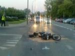 Do zderzenia samochodu i motocykla doszło na skrzyżowaniu Duracza i Żeromskiego