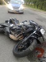 Do zderzenia motocyklisty z ciężarówką doszło na ul. Karczunkowskiej w pobliżu skrzyżowania z Nawłocką.