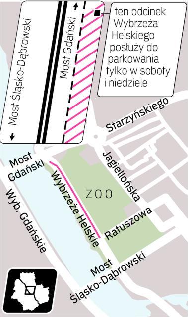 Szerokość jezdni ta sama, ale przybył pas. W stronę mostu Gdańskiego poprowadzą dwa. Prawy posłuży do parkowania. 