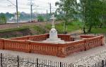 Odnowiony  pomnik  cmentarza cholerycznego na Golędzinowie. 
