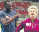 Usain Bolt i Anita Włodarczyk, która nie pobiła rekordu Polski 