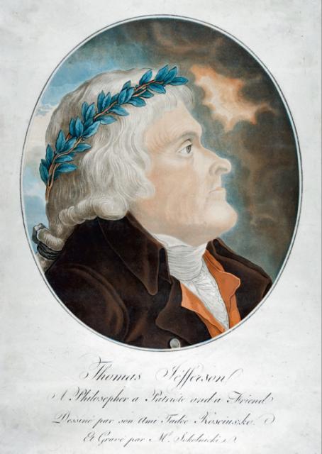 Kolekcjonerów zainteresuje portret prezydenta Jeffersona namalowany przez Tadeusza Kościuszkę.