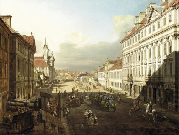 „Ulica Długa” (1777 r.); Sala Canaletta w Zamku Królewskim 